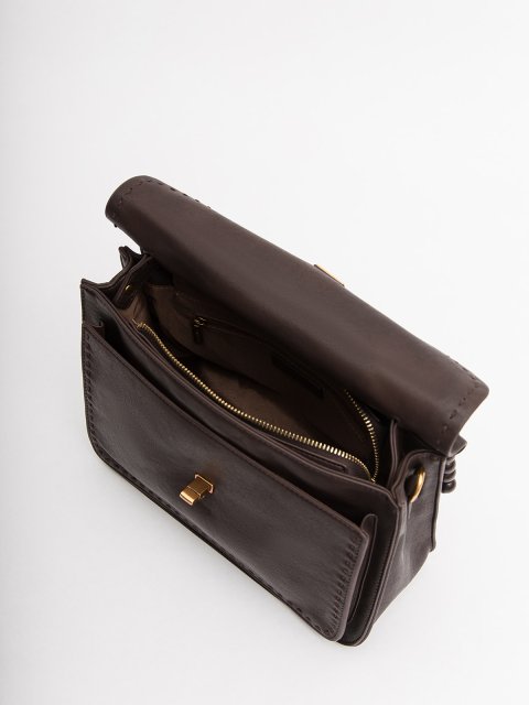 Темно-коричневый сэтчел At you (At you) - артикул: 0К-00052184 - ракурс 3