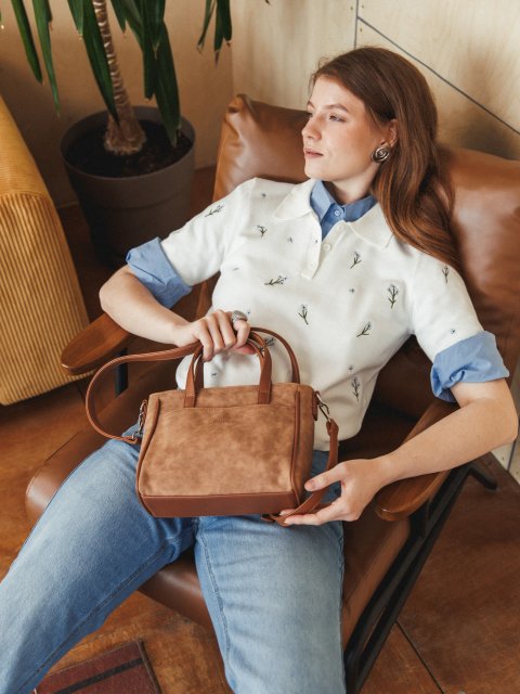 Темно-бежевый кросс-боди S.Lavia (Славия) - артикул: 1568 6608 27/777 24 - ракурс 1