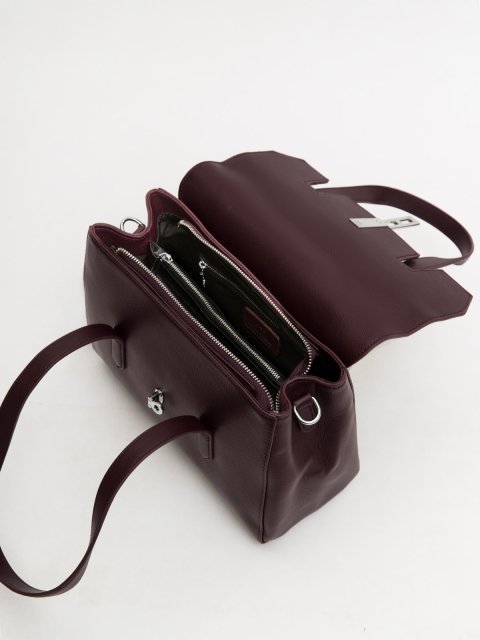 Бордовый сэтчел Polina (Полина) - артикул: 0К-00073173 - ракурс 3