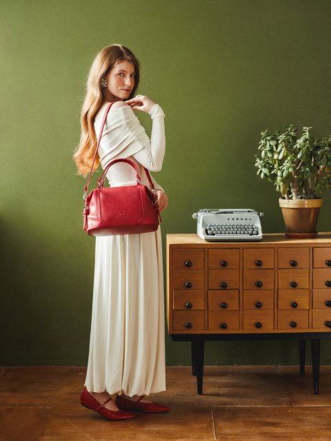 Брусничный саквояж S.Lavia (Славия) - артикул: 1593 512 79  - ракурс 1