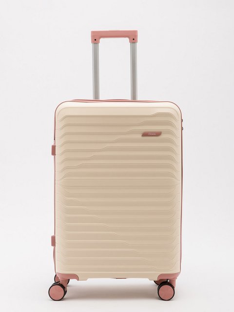 Бежево-розовый чемодан S.Lavia (Славия) - артикул: 0К-00067819 - ракурс 2