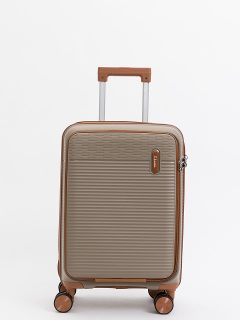 Темно-бежевый чемодан S.Lavia (Славия) - артикул: 0К-00075365 - ракурс 1
