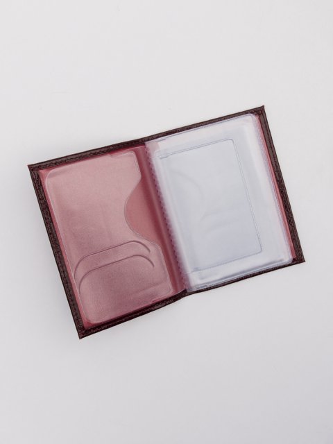 Бордовая обложка для документов Angelo Bianco (Анджело Бьянко) - артикул: 0К-00063963 - ракурс 2