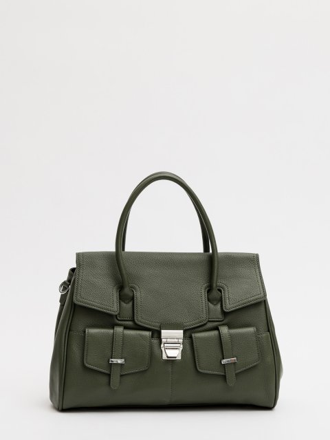 Зелёный сэтчел Polina (Полина) - артикул: 0К-00073167 - ракурс 1