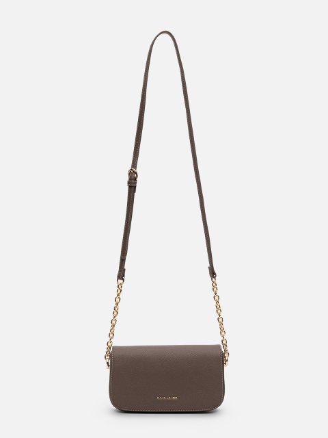 Серо-коричневый кросс-боди David Jones (Дэвид Джонс) - артикул: 0К-00079366 - ракурс 1