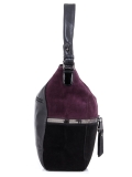 Фиолетовая сумка мешок Polina. Вид 3 миниатюра.