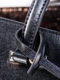 Чёрная сумка классическая Cromia. Вид 6 миниатюра.