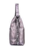 Серебряная сумка мешок Polina. Вид 3 миниатюра.