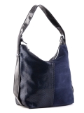 Синяя сумка мешок Fabbiano. Вид 2 миниатюра.