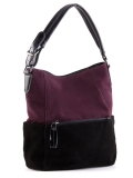 Фиолетовая сумка мешок Polina. Вид 2 миниатюра.