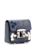 Синяя сумка планшет Cromia. Вид 3 миниатюра.