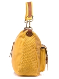 Жёлтая сумка мешок Domenica. Вид 3 миниатюра.