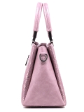 Розовая сумка классическая Richezza. Вид 3 миниатюра.
