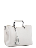 Белая сумка классическая Polina. Вид 2 миниатюра.