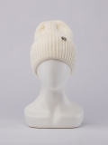 Белая шапка FERZ. Вид 1 миниатюра.