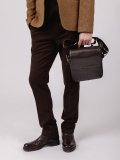 Темно-коричневая сумка планшет S.Lavia. Вид 6 миниатюра.