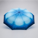 Голубой зонт автомат ZITA. Вид 2 миниатюра.
