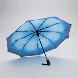 Голубой зонт автомат ZITA. Вид 4 миниатюра.