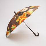 Коричневый зонт DINIYA. Вид 3 миниатюра.