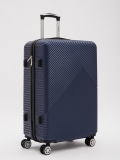 Темно-синий чемодан Verano. Вид 2 миниатюра.