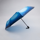 Голубой зонт автомат ZITA. Вид 3 миниатюра.