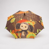 Коричневый зонт DINIYA. Вид 2 миниатюра.