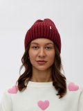 Бордовая шапка ADEL. Вид 2 миниатюра.