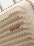 Бежево-розовый чемодан S.Lavia. Вид 6 миниатюра.