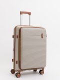 Бежевый чемодан S.Lavia. Вид 1 миниатюра.