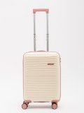 Бежево-розовый чемодан S.Lavia. Вид 5 миниатюра.