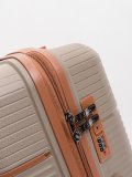 Темно-бежевый чемодан S.Lavia. Вид 6 миниатюра.