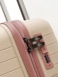 Бежево-розовый чемодан S.Lavia. Вид 7 миниатюра.