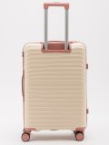 Бежево-розовый чемодан S.Lavia. Вид 4 миниатюра.