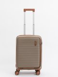 Темно-бежевый чемодан S.Lavia. Вид 4 миниатюра.