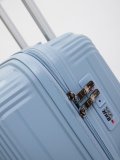 Бледно-голубой чемодан S.Lavia. Вид 7 миниатюра.