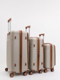 Бежевый чемодан S.Lavia. Вид 17 миниатюра.
